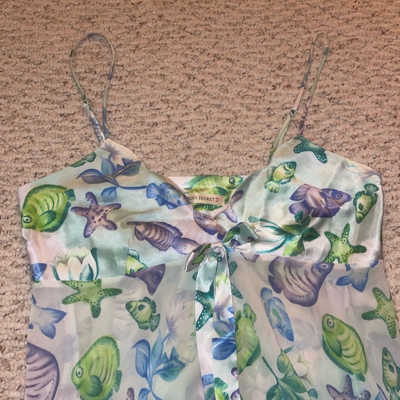 Vintage 90’s Victoria's Secret Sea Life Teddy - Green and Blue - Picture 3 of 4